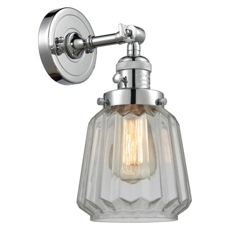 One Light Vintage Dimmable Led Sconce With A High-Low-Off Switch.